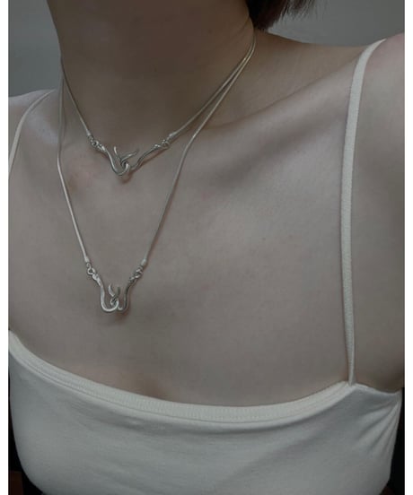 <37㎝> DOUBLE HOOK NECKLACE