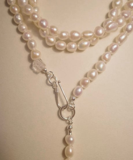 LONG PEARL NECKLACE <SQUARE>