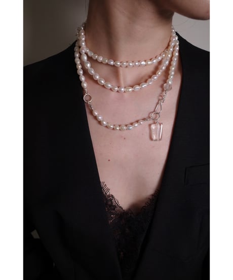LONG PEARL NECKLACE <SQUARE>
