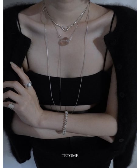 <37㎝> DOUBLE HOOK NECKLACE
