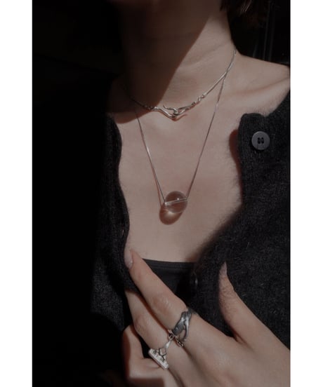 <37㎝> DOUBLE HOOK NECKLACE