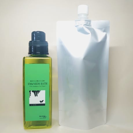＊皮膚ケアに　EM NEEM BATH 入浴剤 500ml パウチ袋＋計量キャップ付き容器付き