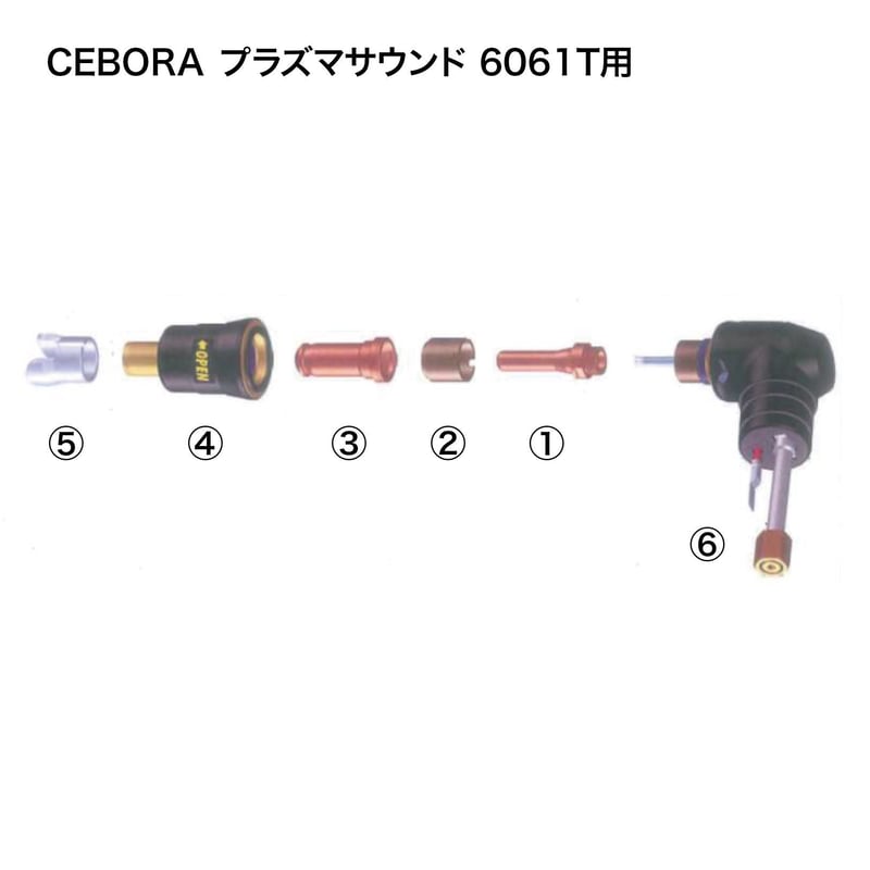 チェボラ 保守部品 チップφ1.2 5本入【型番：1765 (CEBORA プラズマ 
