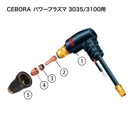 チェボラ 保守部品 トーチボディ【型番：1359 (CEBORA パワープラズマ 3035/3100用)】