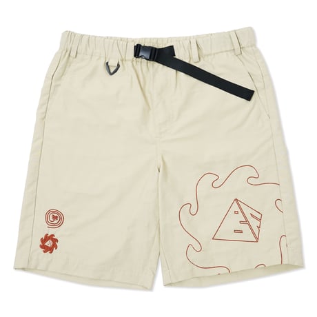Ripstop Belted Shorts - Beige