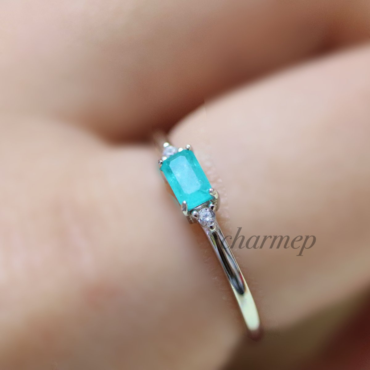 パライバクォーツシルバーリング PTR040】人工パライバトルマリンバケットストーンシルバーリング | charmep