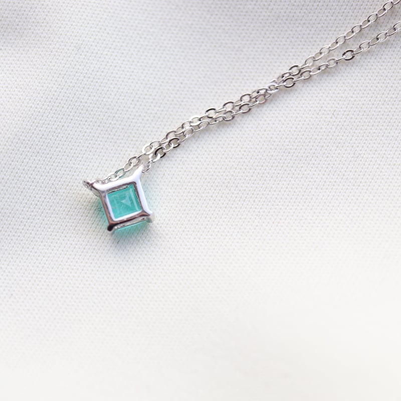 人工パライバトルマリン シルバー製リング ショップ US6号 ホワイト