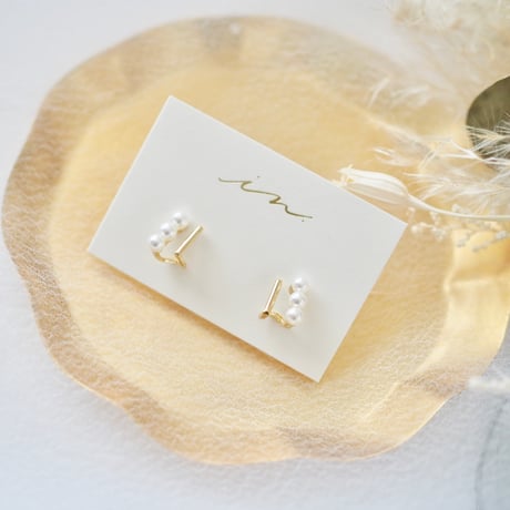 【silver925】 3perl pierce  #375
