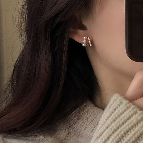 【silver925】 3perl pierce  #375