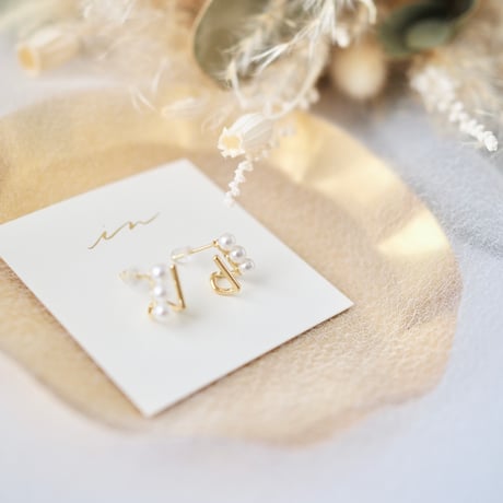 【silver925】 3perl pierce  #375