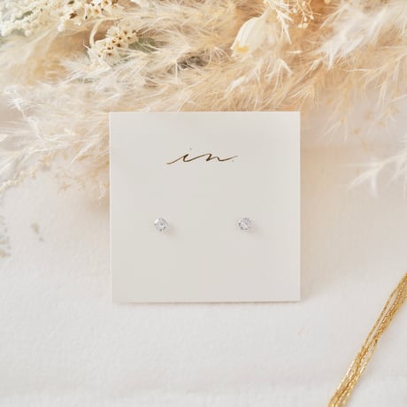 【silver925】 zirconia pierce  #350
