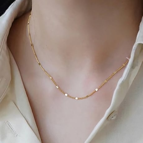 【silver925】 eclair chain necklace  #3335