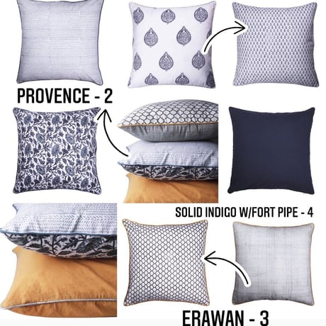 クッションカバー（PROVENCE BLUE）