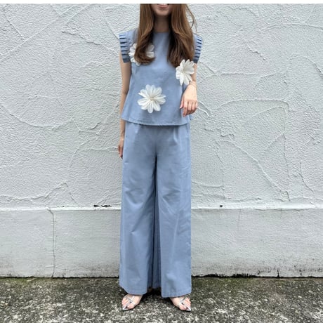 セットアップワイドパンツ
