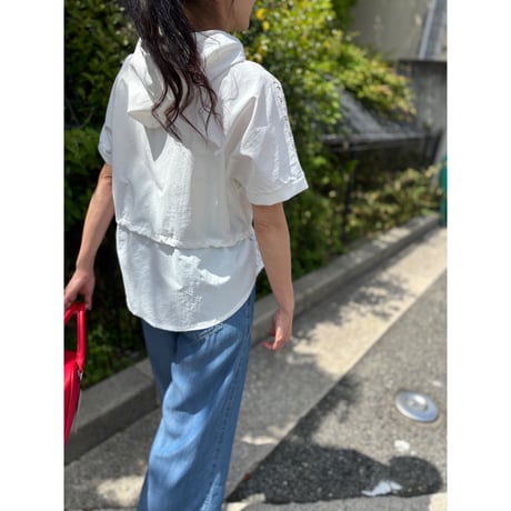 レースパーカーブルゾン