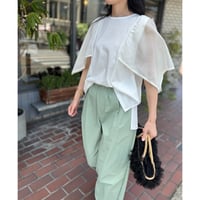 袖シアードライタッチコットンカットソー