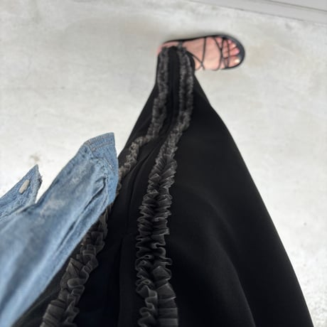 チュールフリルカットジョーゼットパンツ
