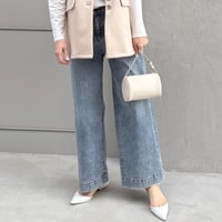 デニムワイドストレートパンツ