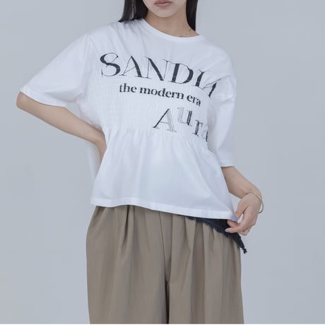 ロゴプリントシャーリングTシャツ