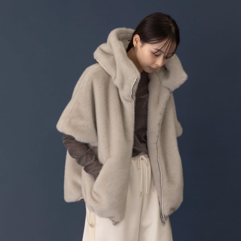 ミンク　ファーコート SAGA サガ ミンク ファー ロングコート ダーク : エルベート