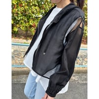 シースルーシャツパーカー