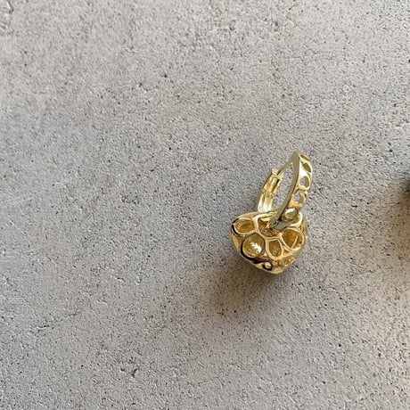ちびパールフープハートピアス