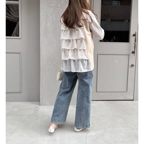 バックレースフリルポンチジレ