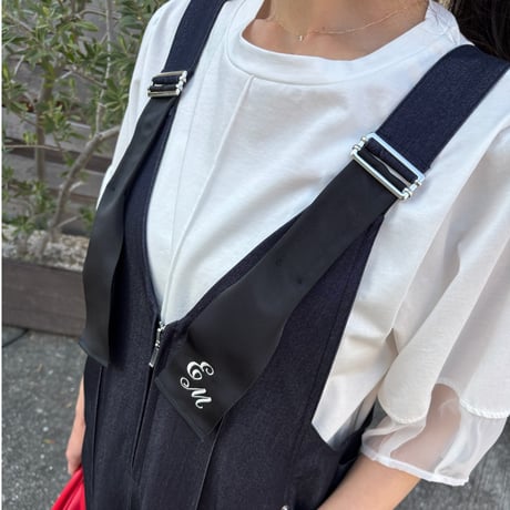 ロゴ刺繍サロペット