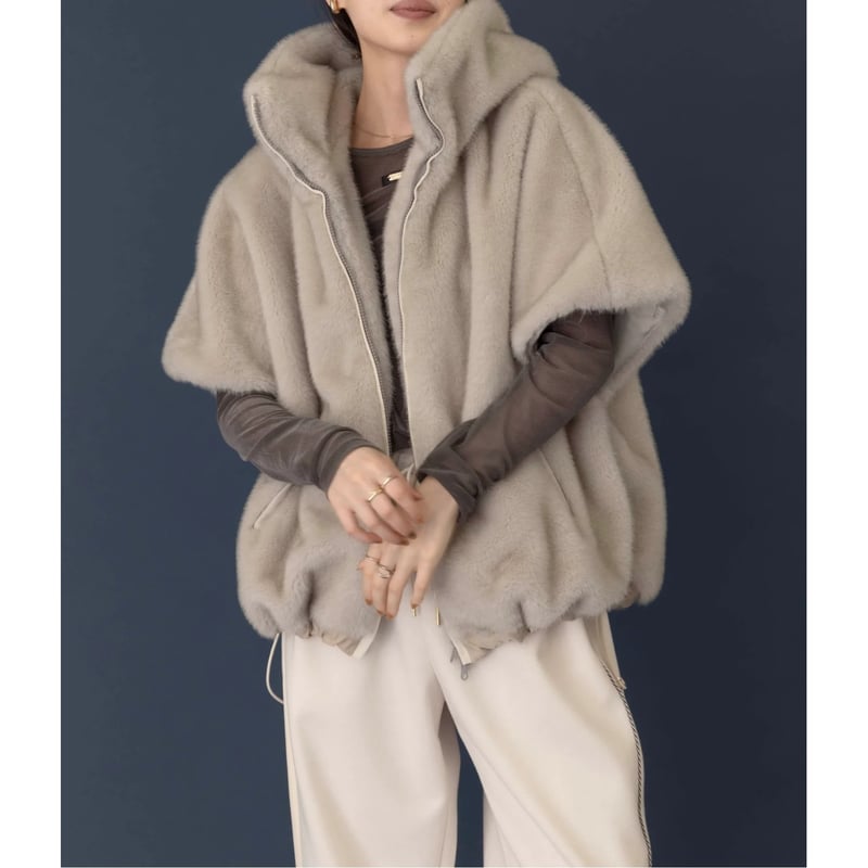 新品同様✩ミンク✩艷やか柔らか✩ファーコート✩軽いですよ ミンクライクファーコート | KARISTO