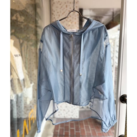シースルーシャツパーカー