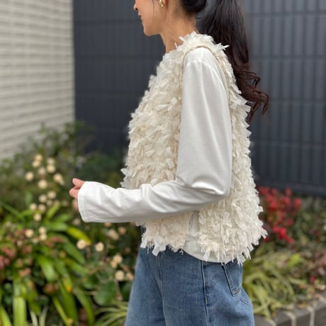 シャギーフリンジベスト
