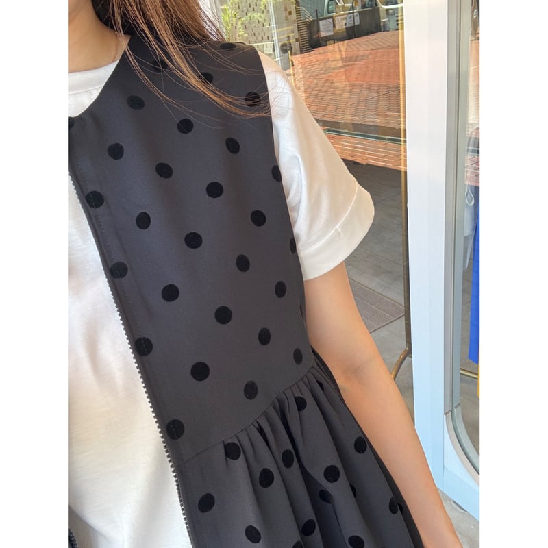 フロッキードットペプラムジレ | KARISTO フロッキードットペプラムジレ | KARISTO