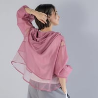 シースルーシャツパーカー