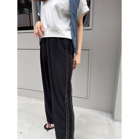 チュールフリルカットジョーゼットパンツ