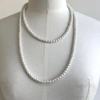 マグネットロングパールネックレス