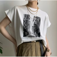 バックジップフォトプリントTシャツ
