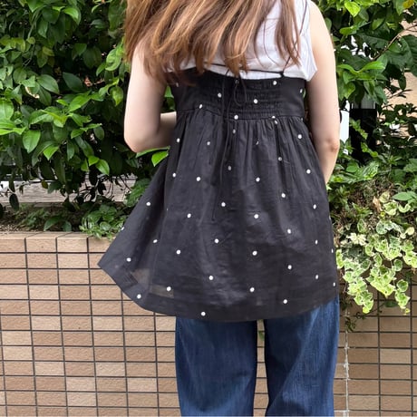 ドット刺繍コットンキャミソール