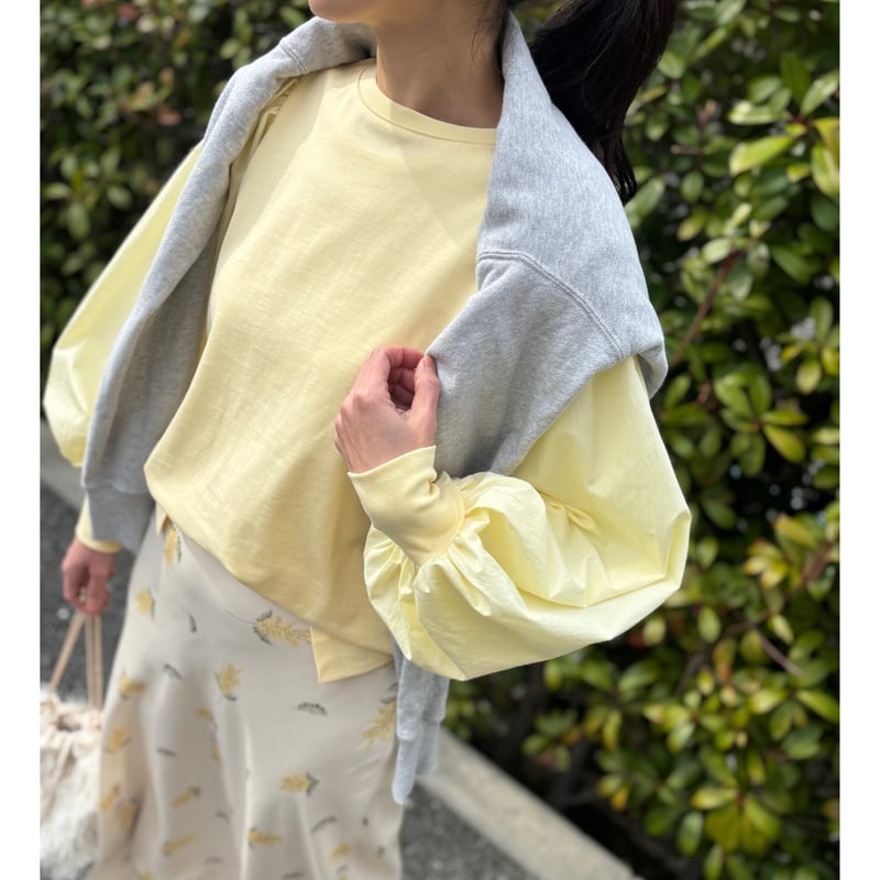 カットソー×布帛セットインボリューム袖TOPS | KARISTO