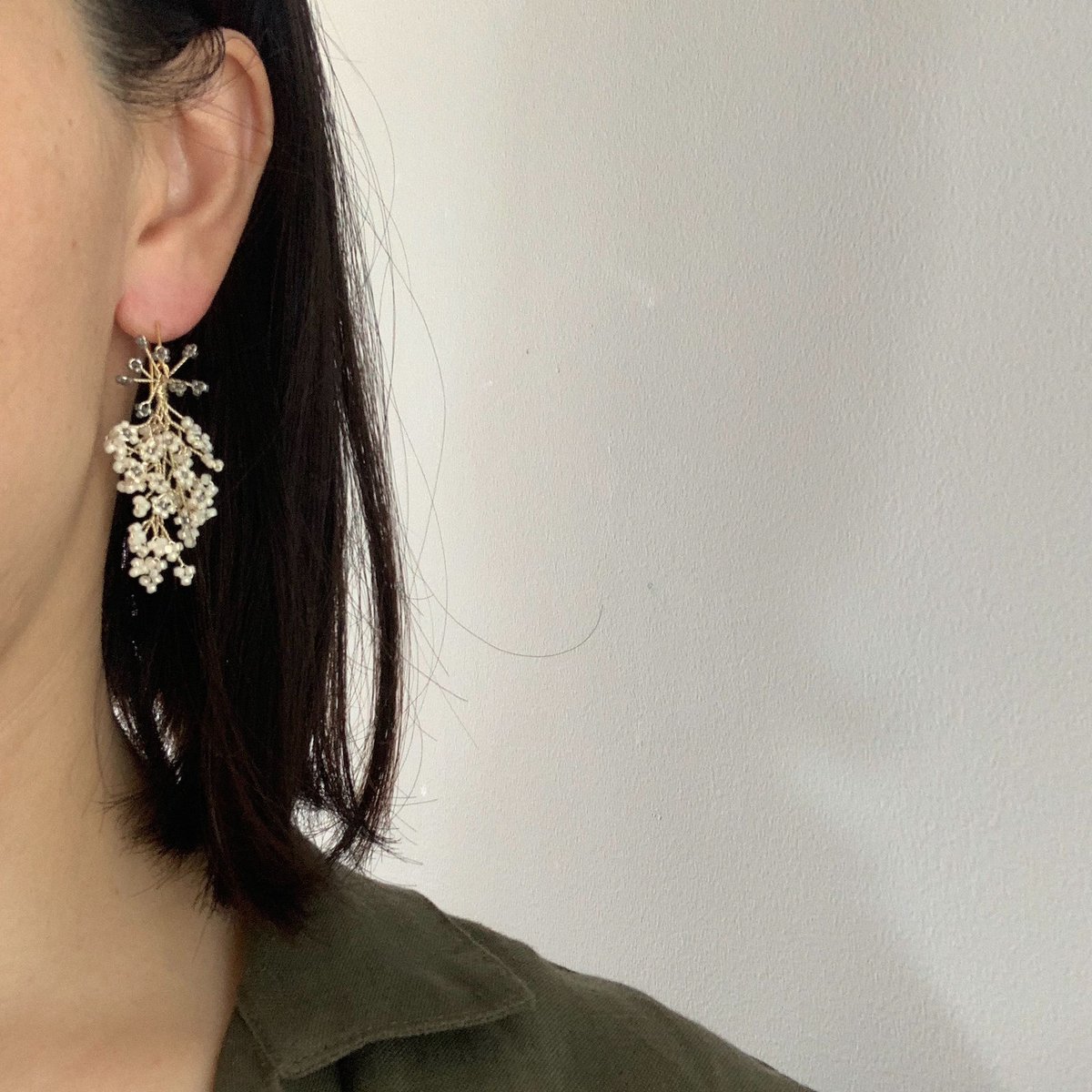 No.1164-C 海☆海塗りピアス・イヤリング(ゴールド) No.1164-C 海☆海