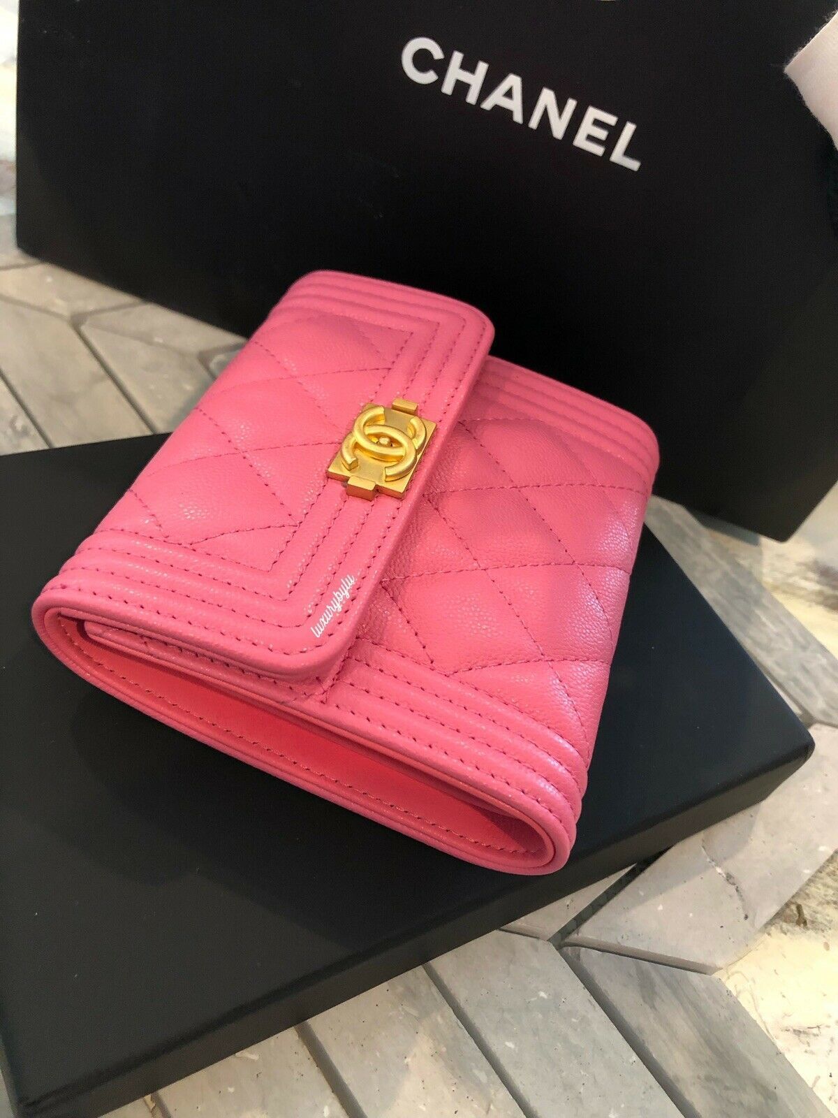 Boy Chanel (ボーイシャネル) 折りたたみ財布 ダークピンク | a Boy Chanel (ボーイシャネル) 折りたたみ財布 ダークピンク | a
