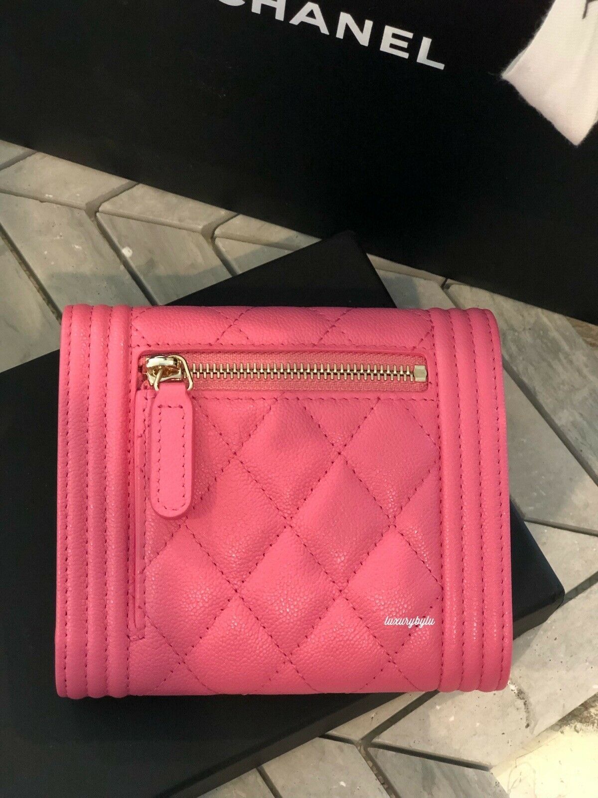 Boy Chanel (ボーイシャネル) 折りたたみ財布 ダークピンク | a Boy Chanel (ボーイシャネル) 折りたたみ財布 ダークピンク | a