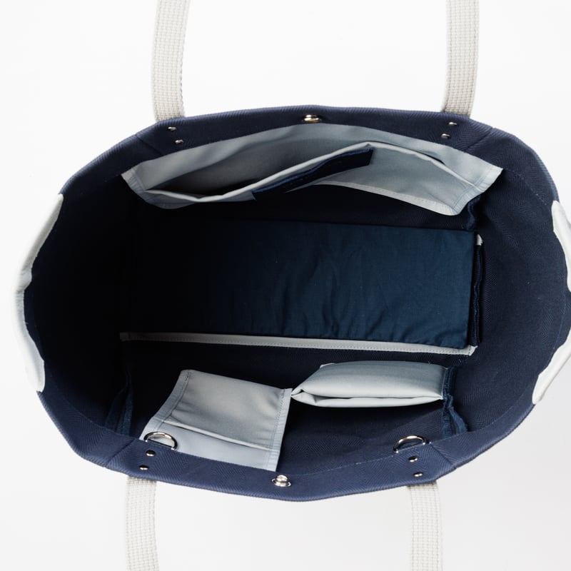 ネイビー×ブラック 大容量トートバッグ LAYERトート ネイビー×ブラック | stairs design products onl
