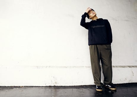 LightHouse LOGO  "Sweat hoodie” 【BLK】