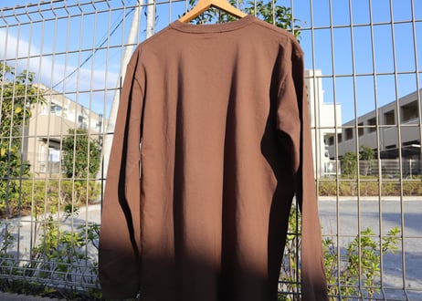 "Visible" Long sleeve T-Shirt - Eco bag SET 【ダークブラウン】