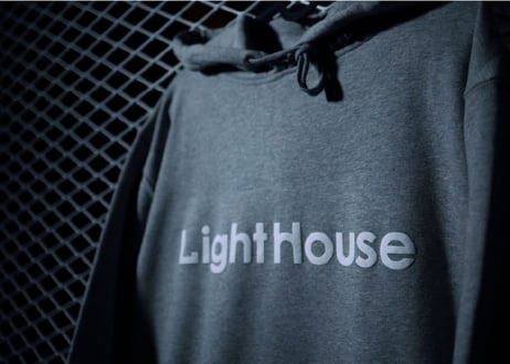 LightHouse  LOGO "Sweat hoodie” ﻿ 【Light Gray】