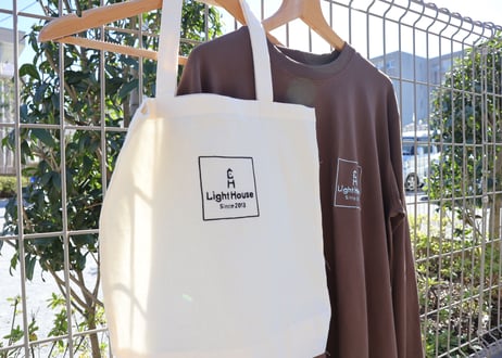 "Visible" Long sleeve T-Shirt - Eco bag SET 【ダークブラウン】