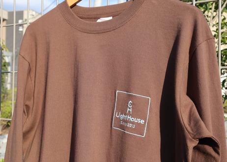 "Visible" Long sleeve T-Shirt - Eco bag SET 【ダークブラウン】