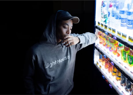 LightHouse  LOGO "Sweat hoodie” ﻿ 【Light Gray】