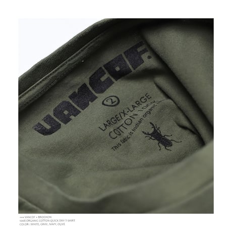 【VANCOF×BROOXON】ORGANIC COTTON QUICK DRY T-SHIRT / OVER DYED