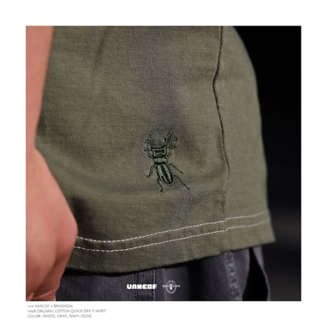 【VANCOF×BROOXON】ORGANIC COTTON QUICK DRY T-SHIRT / OVER DYED